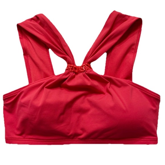 Michael Kors Red Halter Bikini Top XS Beaded Detail - Picture 3 of 6